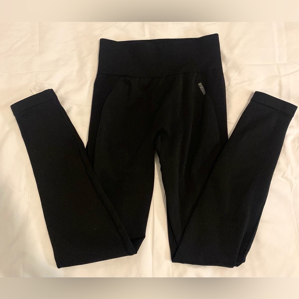 Gymshark Womens Workout Black Flex Seamless Leggings Womens S